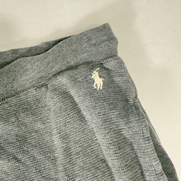 Polo Ralph Lauren Waffle Weave Lounge Pants Men L Drawstring Waist CUT Off Hems - Picture 3 of 15